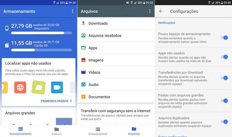 Aplicativo Files Go é capaz de liberar grandes quantidades de espaço em aparelhos Android