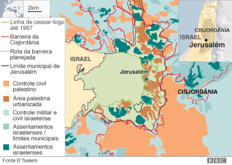 Mapa que mostra dimensão da crise na região