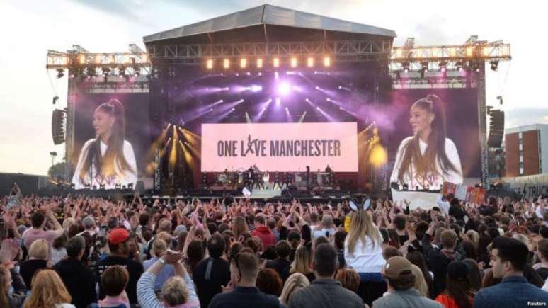 Organizado por Ariana Grande, One Love Manchester bateu recorde de visualizações no Facebook (Foto: Reuters)