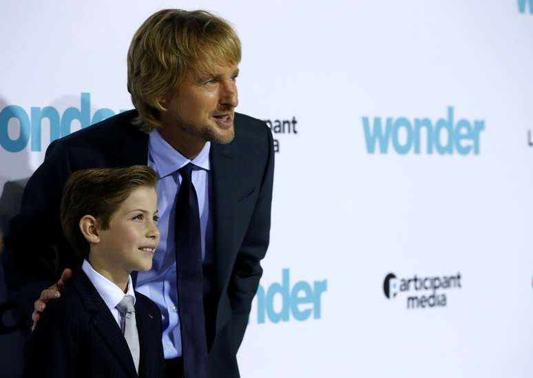 Jacob Tremblay e Owen Wilson posam em lançamento de "Extraordinário” em Los Angeles
14/11/2017     REUTERS/Mario Anzuoni