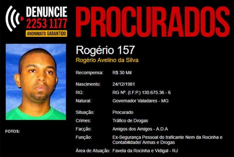 Rogério 157 era um dos traficantes mais procurados do Rio de Janeiro.