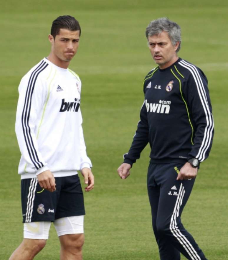 José Mourinho e Cristiano Ronaldo estiveram juntos no Real Madrid (Foto: Andrea Comas)