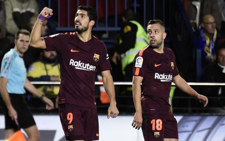 Suárez abriu o placar para o Barcelona (Foto: Jose Jordan / AFP)