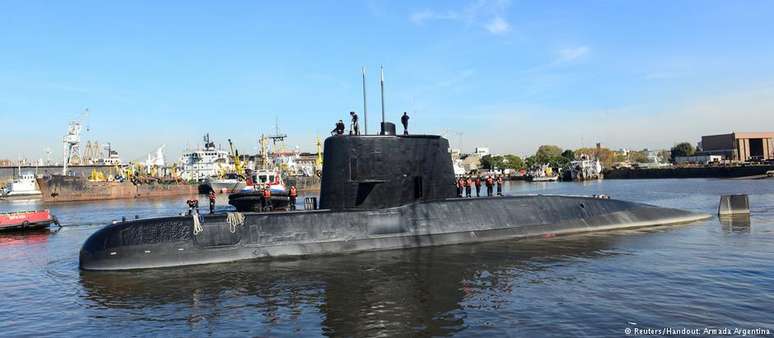 Submarino ARA San Juan, em foto de junho de 2014: embarcação desapareceu com 44 tripulantes em meados de novembro