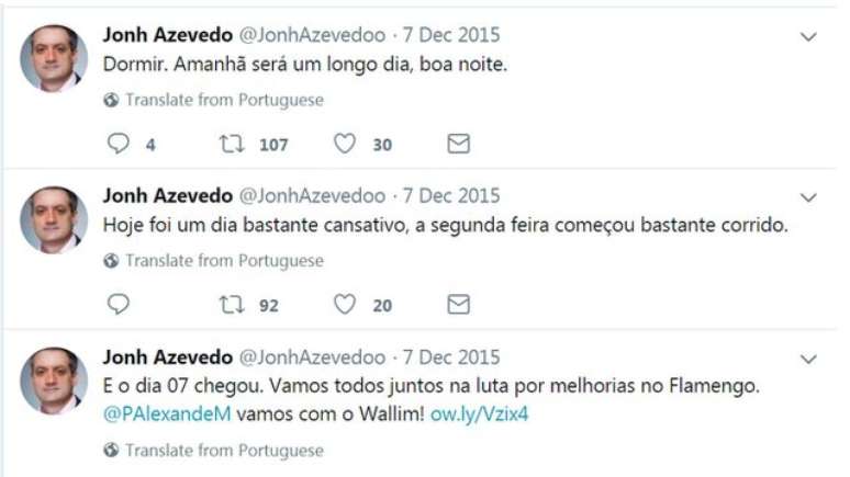 Conta falsa no Twitter mescla mensagens de 'cansaço' com apoio a Wallim | Foto: Reprodução/Twitter