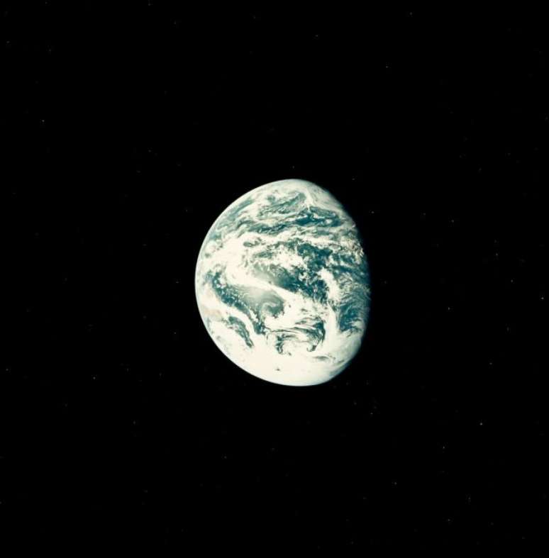 Foto da Terra capturada por&nbsp;Harrison Schmitt (Reprodu&ccedil;&atilde;o: Divulga&ccedil;&atilde;o)