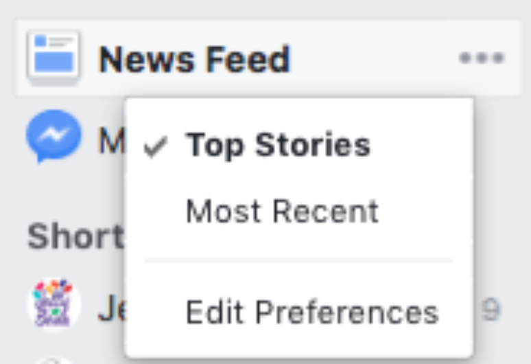 Preferências de exibição do Feed (Reprodução: Facebook)