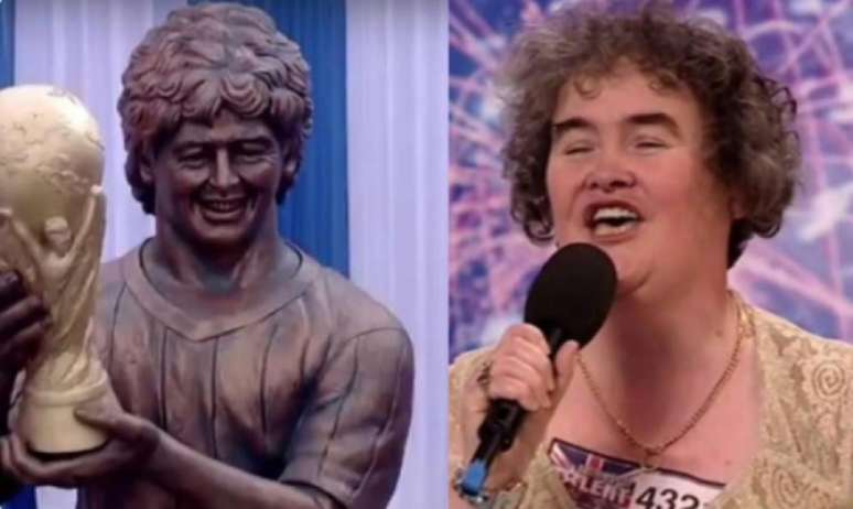 Est&aacute;tua de Maradona &eacute; alvo de piadas nas redes sociais