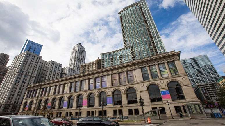 O Pedway pode ser acessado ao entrar no subterr&acirc;neo do pr&eacute;dio ic&ocirc;nico do Centro Cultural de Chicago (Foto: Greg Inda)