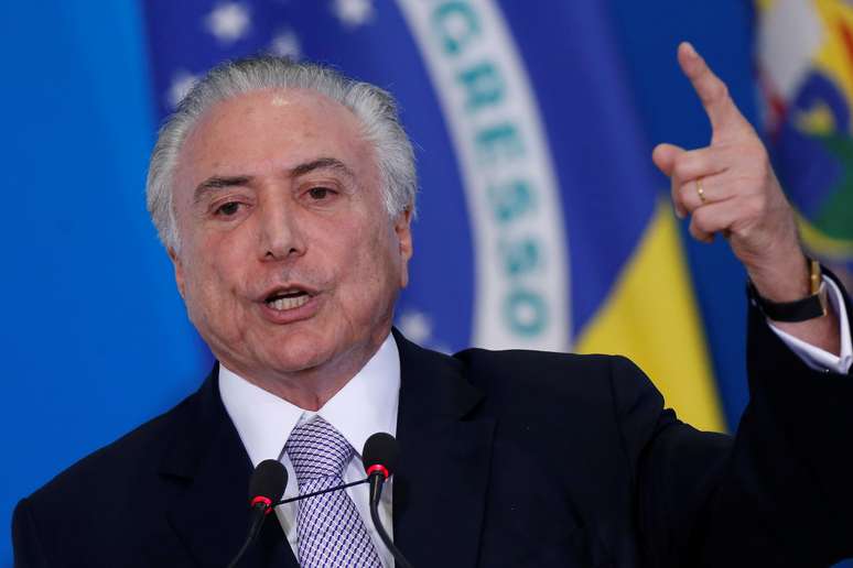 Presidente Michel Temer discursa para empres&aacute;rios em Bras&iacute;lia
12/12/2017 REUTERS/Adriano Machado