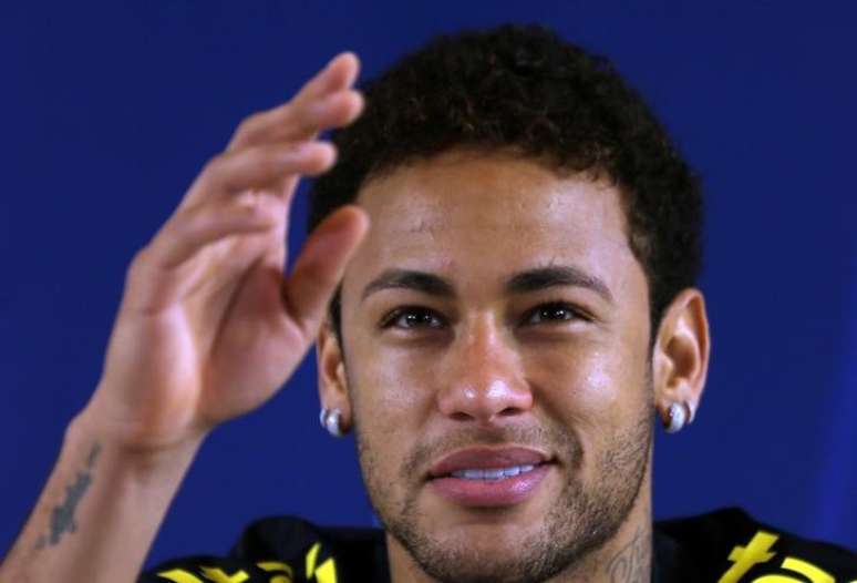 O jogador de futebol Neymar Jr. durante coletiva de imprensa na Arena Corinthians, em S&atilde;o Paulo
27/03/2017
REUTERS/Paulo Whitaker