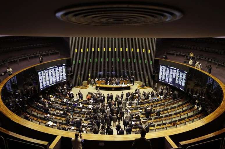 Visão geral da Câmara dos Deputados em Brasília