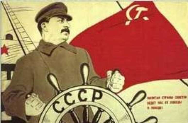 Stalin, o timoneiro do comunismo.