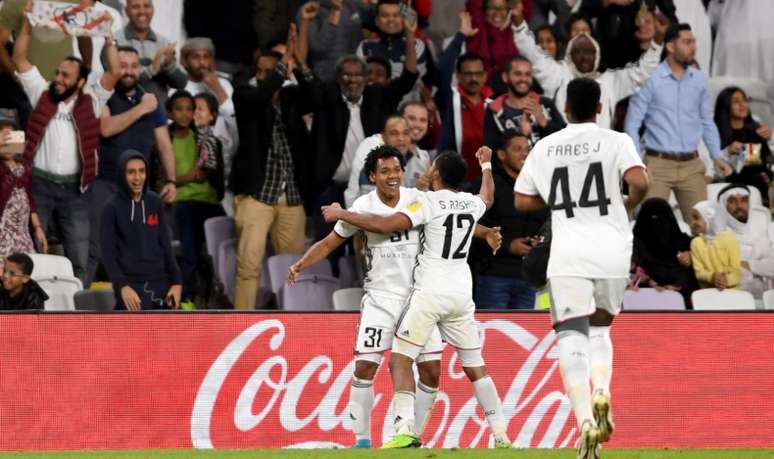 Romarinho comemora gol pelo Al-Jazira no Mundial (Foto: Divulgação / Fifa)