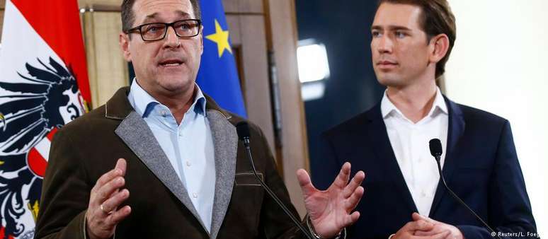 Strache e Kurz anunciam acordo de governo