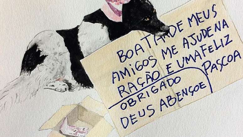 Muitos desenhos trazem cenas que Chan e sua mulher se deparam | Imagem: Arquivo Pessoal