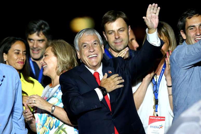 Presidente eleito do Chile, Sebastian Piñera, comemora vitória em Santiago 17/12/2017 REUTERS/Ivan Alvarado