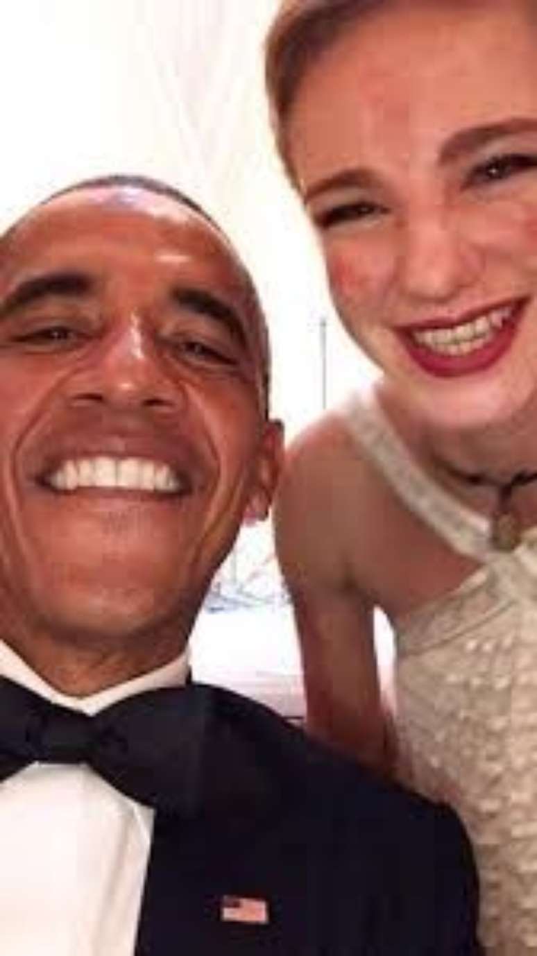 Obama faz selfie com Bebe | Foto: Cortesia/Família de Beatrice Vio