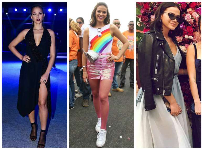 Bruna Marquezine e suas escolhas fashion (Fotos: AgNews/Reprodução/Instagram)