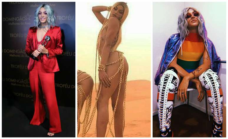 Pabllo no Melhores do Ano, no clipe "Sua Cara", com Anitta e ap&oacute;s o show na Augusta (Fotos: AgNews/Reprodu&ccedil;&atilde;o/Instagram)