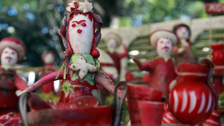 Esculturas de rabanete no México