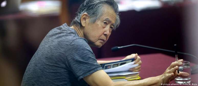 Fujimori em foto de 2014, durante julgamento