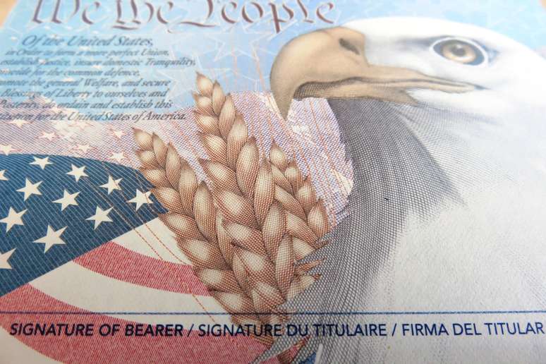 P&aacute;ginas interiores dos passaportes t&ecirc;m s&iacute;mbolos diferentes