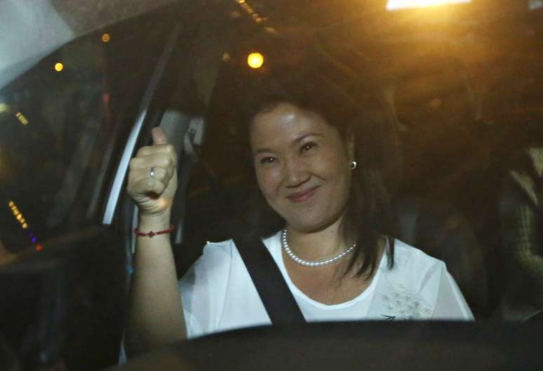 Keiko Fujimori, filha de Alberto Fujimori, chega para visitar o pai após indulto do presidente Pedro Pablo Kuczynski 