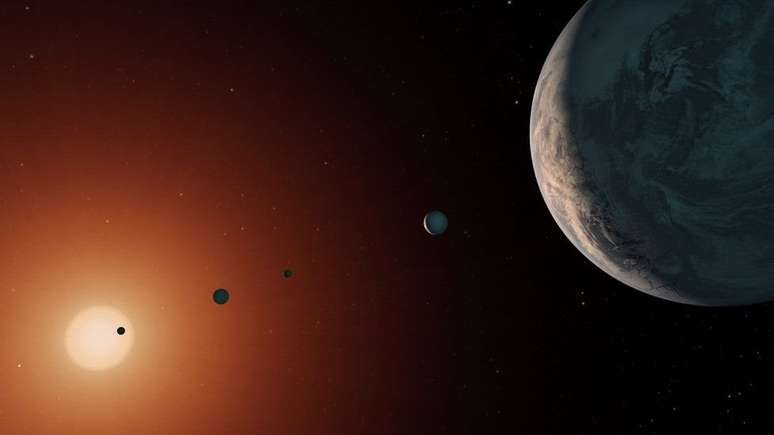 Planetas orbitam estrela fria e de pouca massa na constelação de Aquário | Foto: NASA/JPL-Caltech