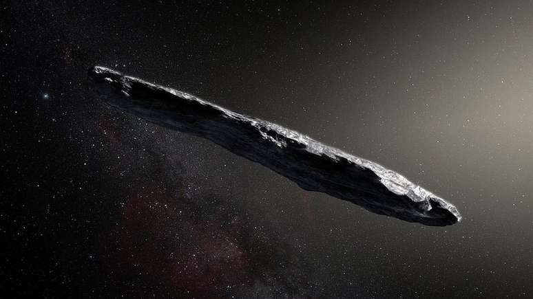O asteroide Oumuamua é um dos objetos mais longos que já foram observados pelos cientistas | Foto: ESO/M. Kornmesser
