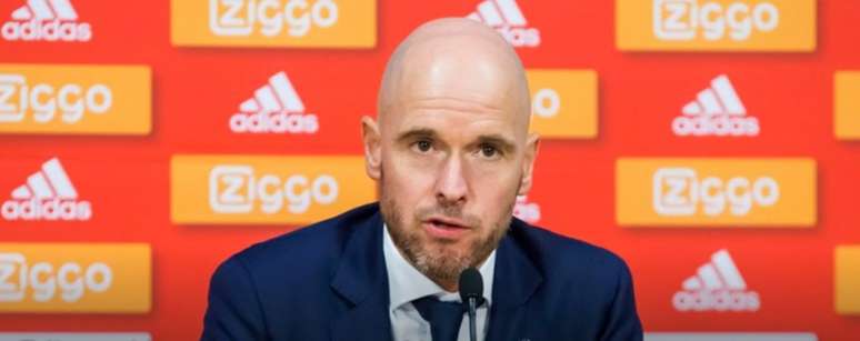 Erik ten Hag foi apresentado nesta quinta-feira (Foto: Divulgação)