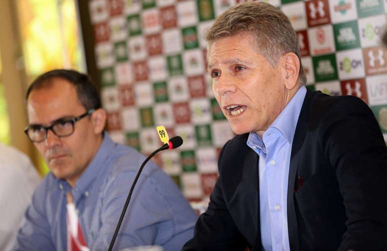 O presidente Pedro Abad e o diretor de futebol Paulo Autuori (FOTO: LUCAS MERÇON/FLUMINENSE F.C)