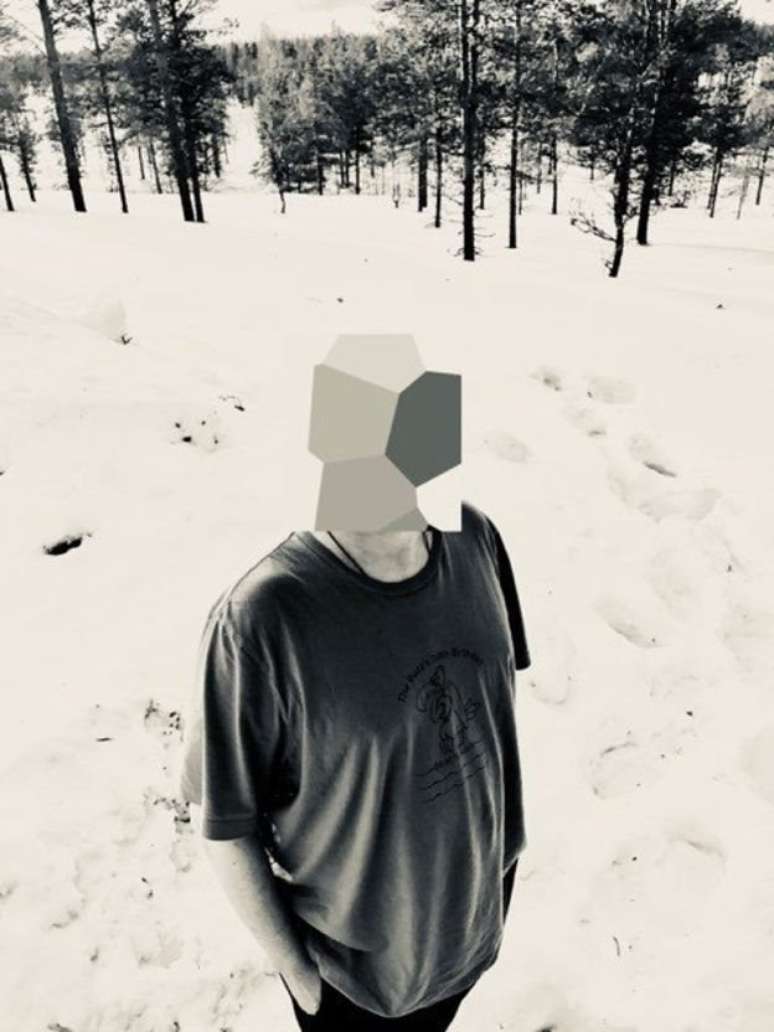 Jonathan Hirshon até tirou uma foto sua em Lapland, na Finlandia, mas escondeu o rosto (Foto: Jonathan Hirshon).