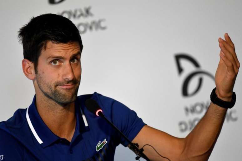 Novak Djokovic dá entrevista coletiva em Belgrado
26/07/2017 REUTERS/Andrej Isakovic/Pool