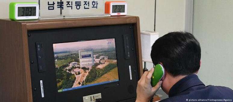 Oficial sul-coreano utiliza linha direta com Coreia do Norte na zona desmilitarizada entre os dois países