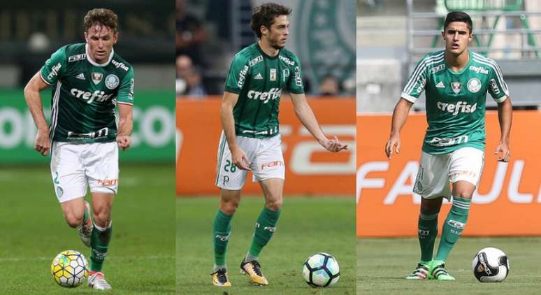 Fabiano, Hyoran e Thiago Martins - Fotos: Agência Palmeiras