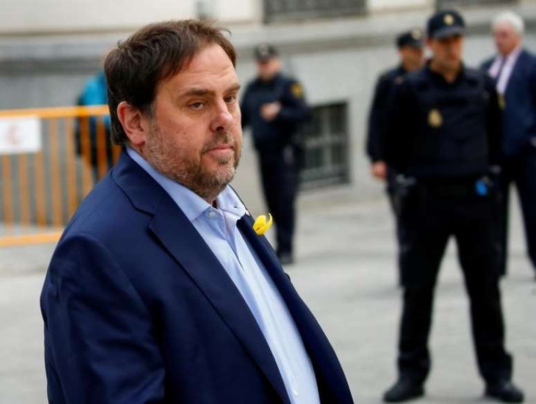 Vice-presidente destituído da Catalunha Oriol Junqueras chega à Suprema Corte da Espanha, em Madri 02/11/2017 REUTERS/Javier Barbancho