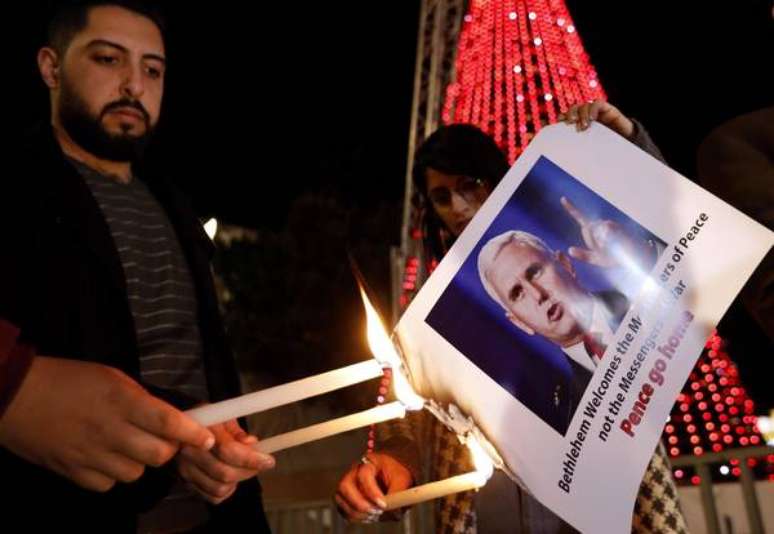 Em dezembro, palestinos já realizaram protestos contra visita de Pence