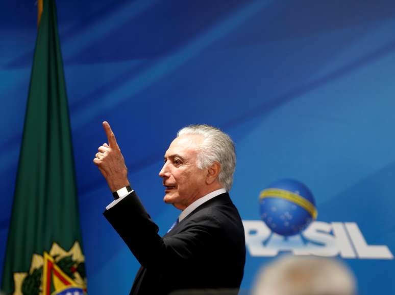 Presidente Michel Temer durante cerimônia no Palácio do Planalto
21/12/2017 REUTERS/Adriano Machado