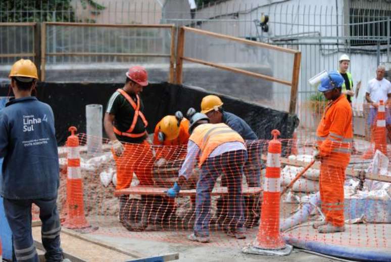 Obras de construção da Linha 4 do metrô do Rio de Janeiro -