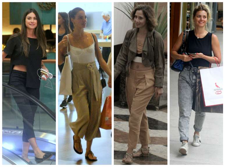 Thaila, Isis, Camila e Carolina: cores básicas para passear (Fotos: AgNews)