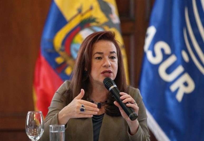 Ministra das Relações Exteriores do Equador, Maria Fernanda Espinoza, dá entrevista à imprensa estrangeira em Quito
09/01/2018 REUTERS/Daniel Tapia