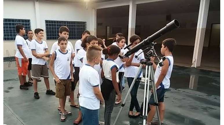 Clube de astronomia foi uma das iniciativas para engajar alunos | Foto: arquivo pessoal