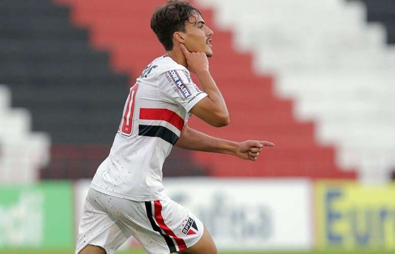 Igor Gomes marcou o único gol da partida e levou o São Paulo às quartas de final (Célio Messias/saopaulofc.net)