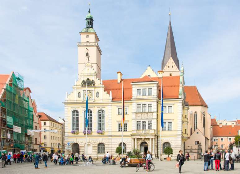 Turistas em Ingolstadt, na Alemanha