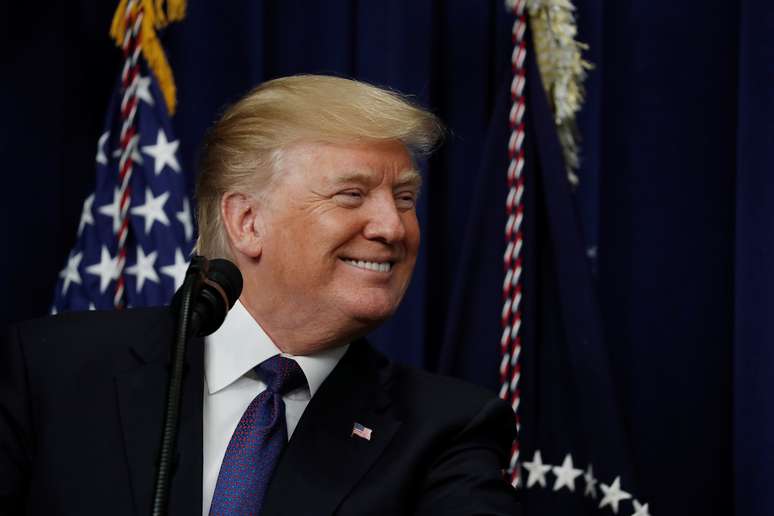 Presidente norte-americano, Donald Trump, em evento na Casa Branca, Washington, Estados Unidos
16/01/2018 REUTERS/Carlos Barria