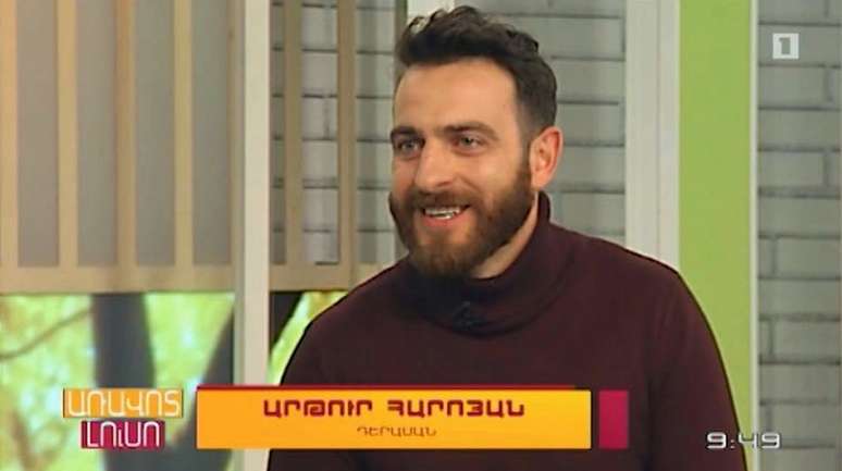 Em visita à Armênia, no final de 2017, Arthur Haroyan foi entrevistado na TV sobre as tramas ‘made in Brazil’.