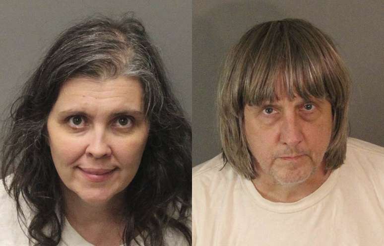 Louise Anna Turpin e David Allen Turtpin foram presos por manterem os filhos em cárcere privado