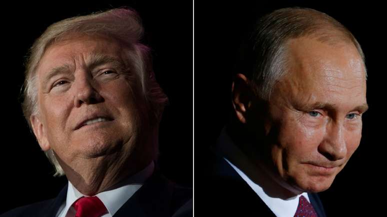 Relação de Trump com Putin é alvo de polêmicas desde o fim das eleições americanas | Fotos: AFP/Getty Images