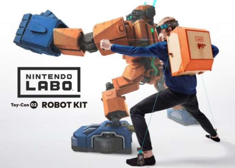 Roldanas, cordas e papelão permitem que jogadores do Nintendo Labo controlem robôs